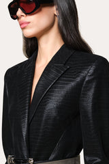 Crocodile Panel Blazer | Elie Tahari BLACK