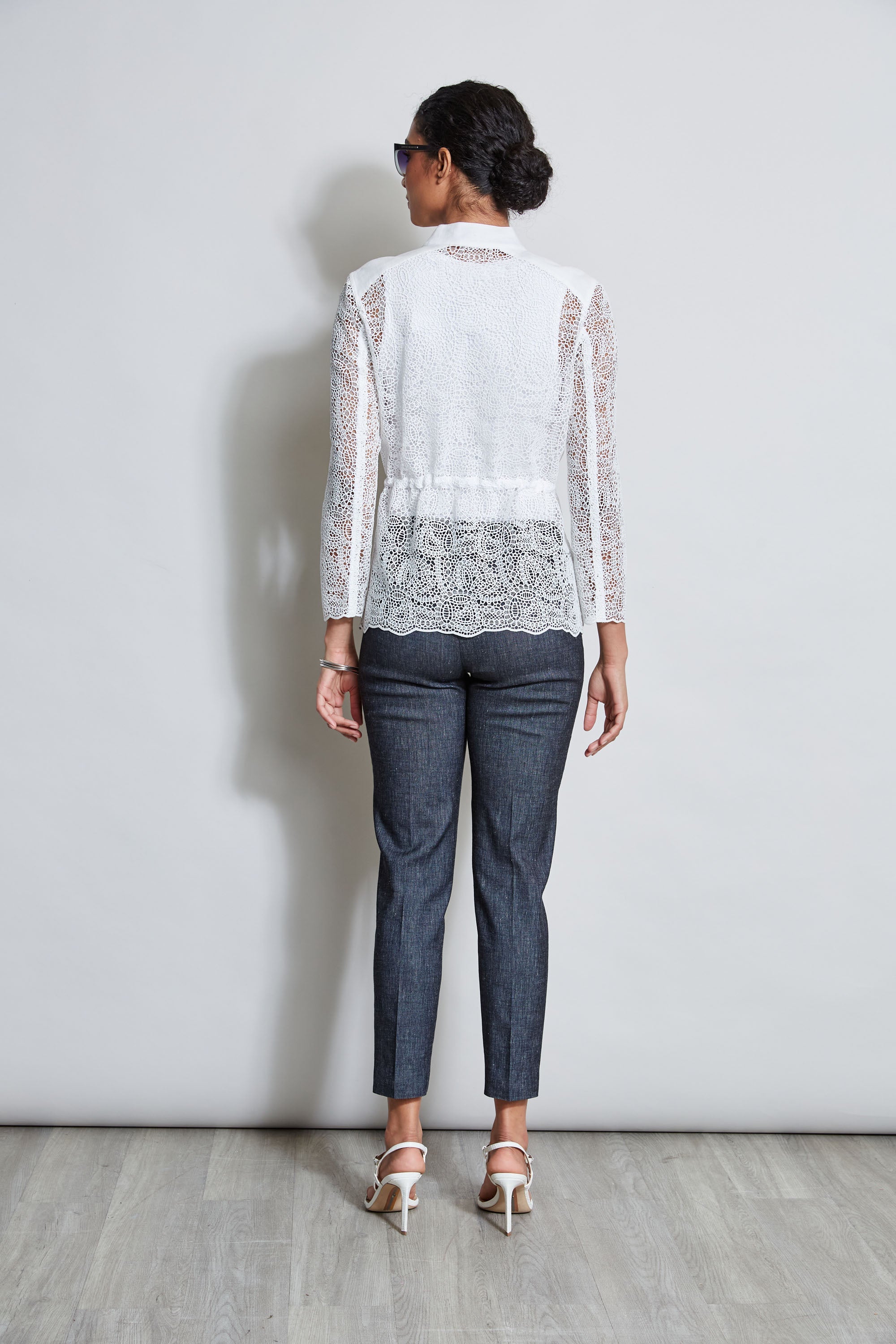 Lace Utility Jacket | Elie Tahari WHITE