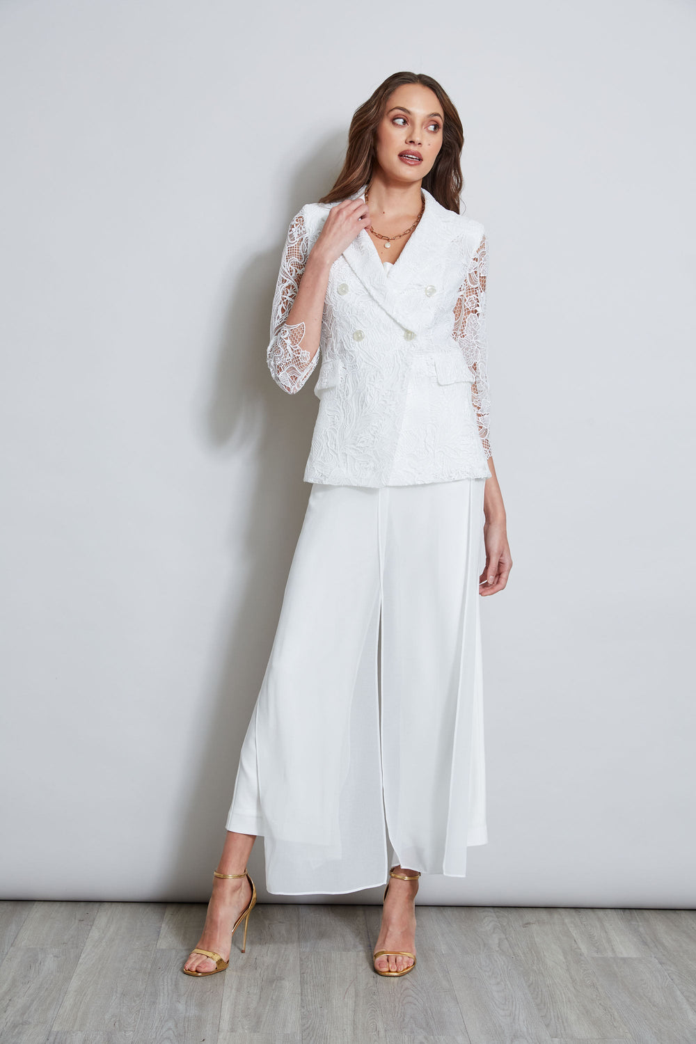 Double Breasted Lace Blazer | Elie Tahari FOAM
