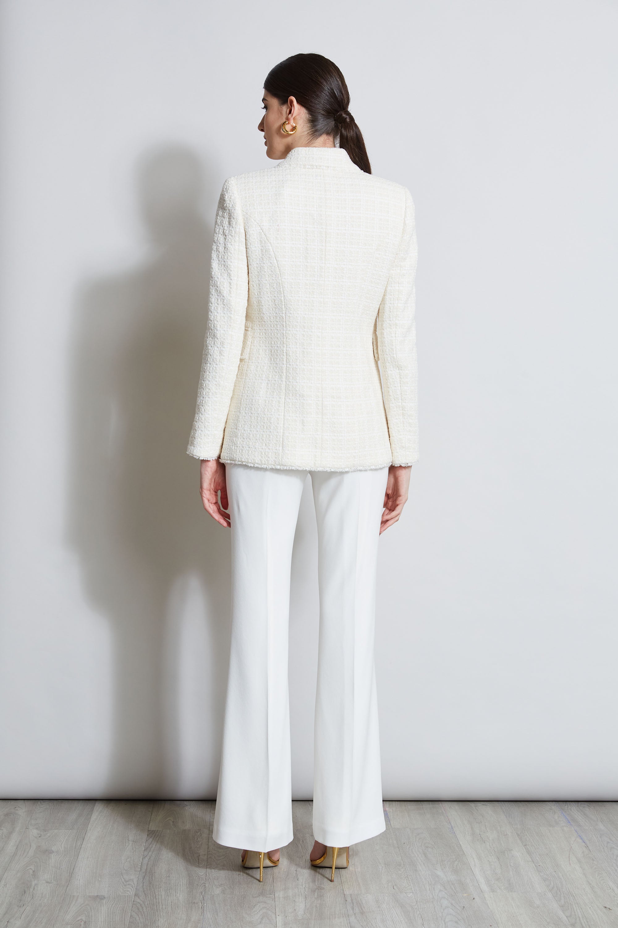 Tweed Double Breasted Blazer | Elie Tahari FOAM