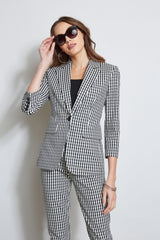 Gingham Blazer | Elie Tahari BLACK-WHITE
