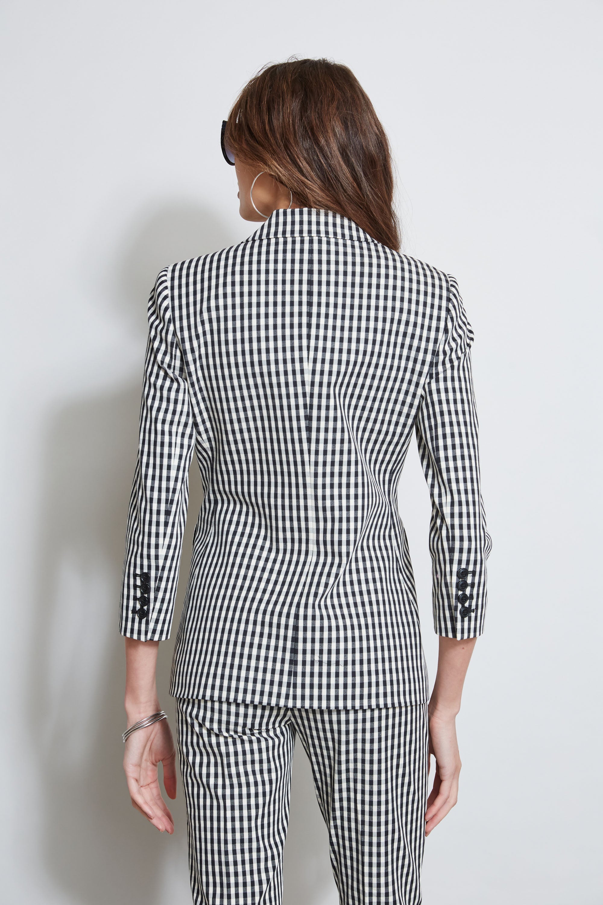Gingham Blazer | Elie Tahari BLACK-WHITE