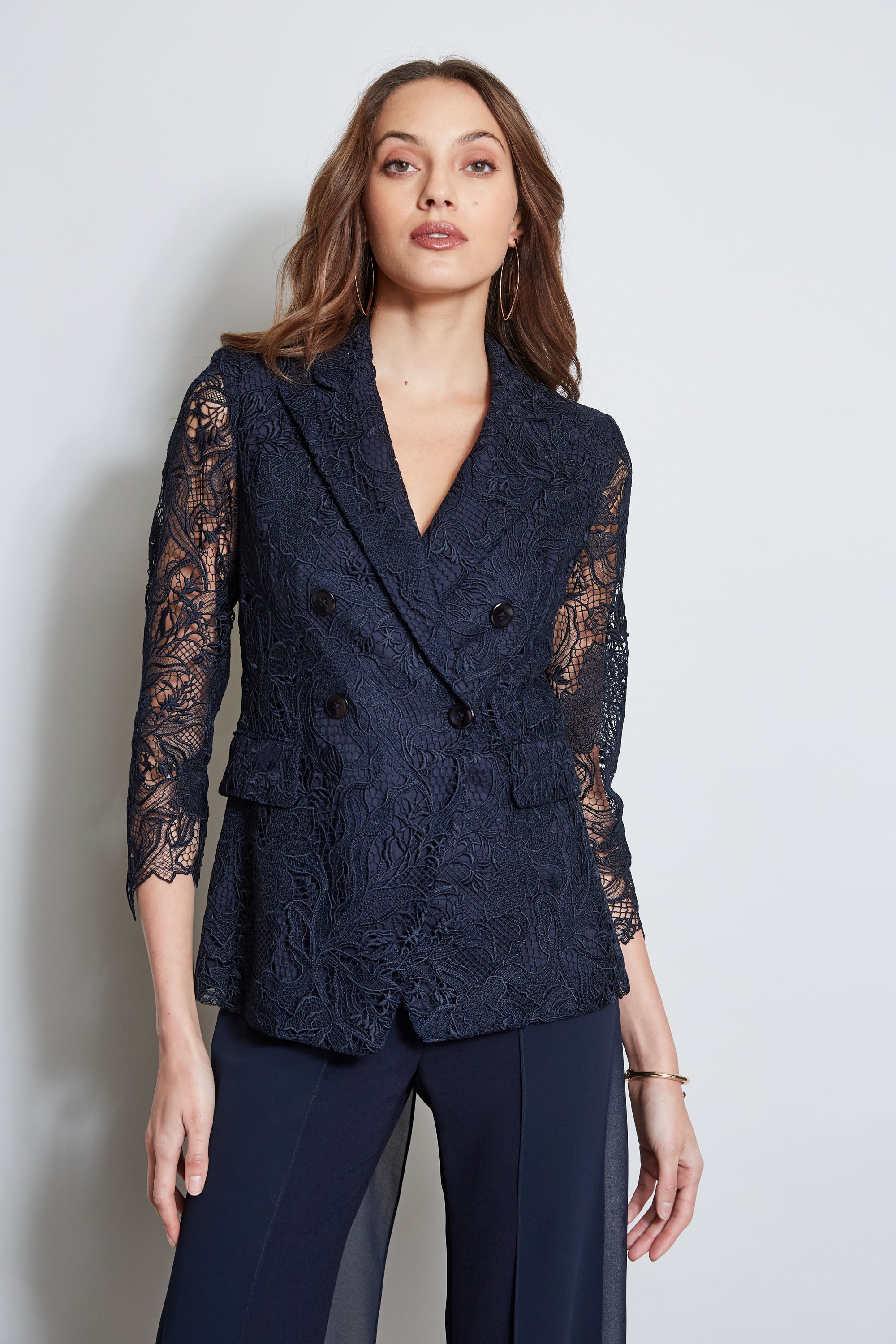 Double Breasted Lace Blazer | Elie Tahari STARGAZER