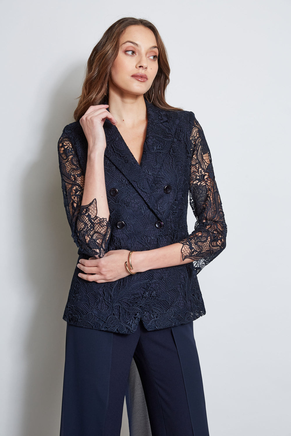 Double Breasted Lace Blazer | Elie Tahari STARGAZER