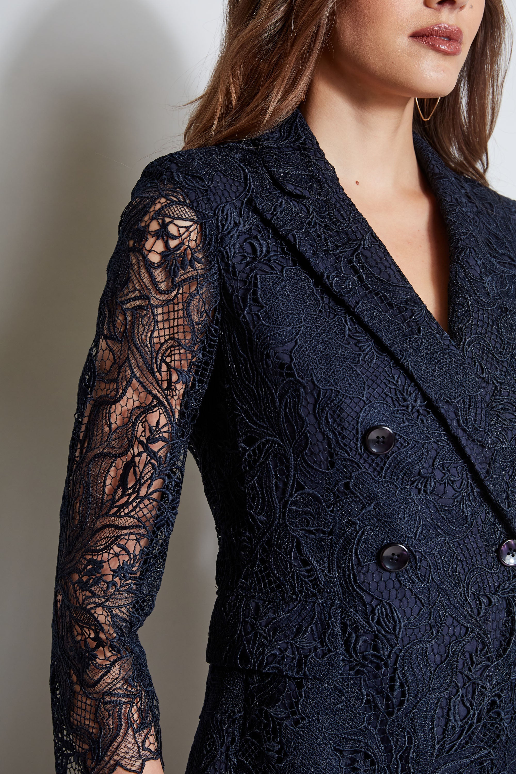 Double Breasted Lace Blazer | Elie Tahari STARGAZER