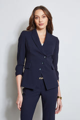 3 Button Ruched Sleeve Blazer | Elie Tahari STARGAZER