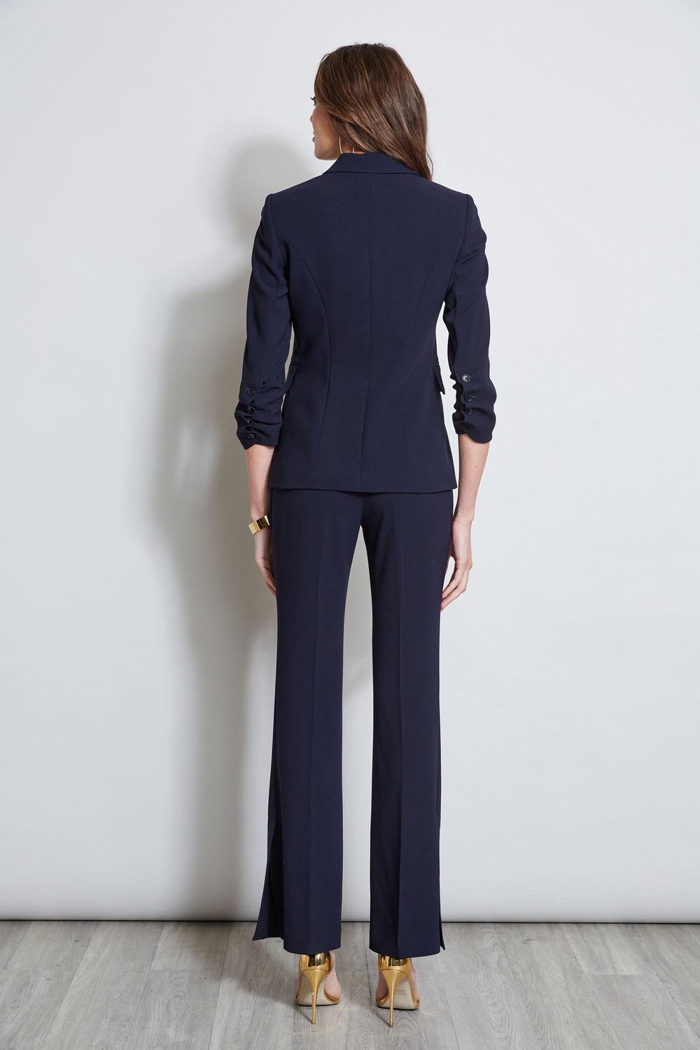 3 Button Ruched Sleeve Blazer | Elie Tahari STARGAZER