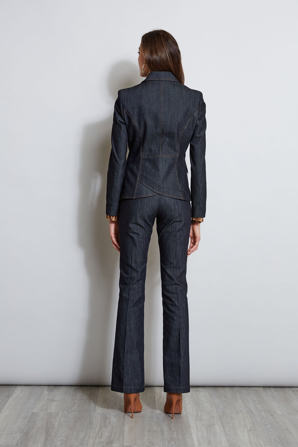 Denim 3 Button Blazer | Elie Tahari INDIGO