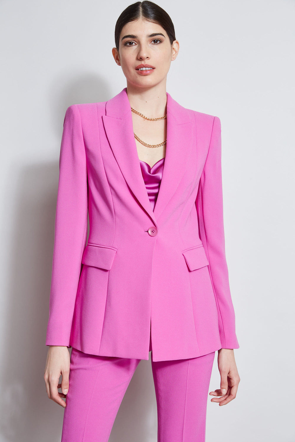 Single Button Blazer | Elie Tahari PEONY