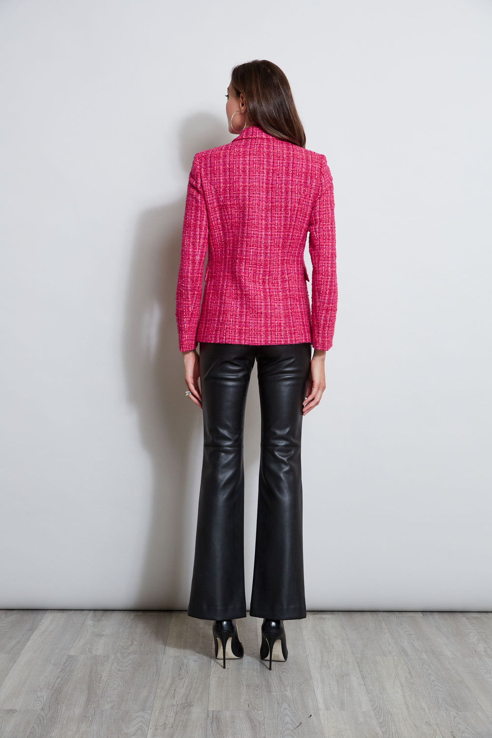 Tweed Double Breasted Blazer | Elie Tahari ELECTRIC PINK