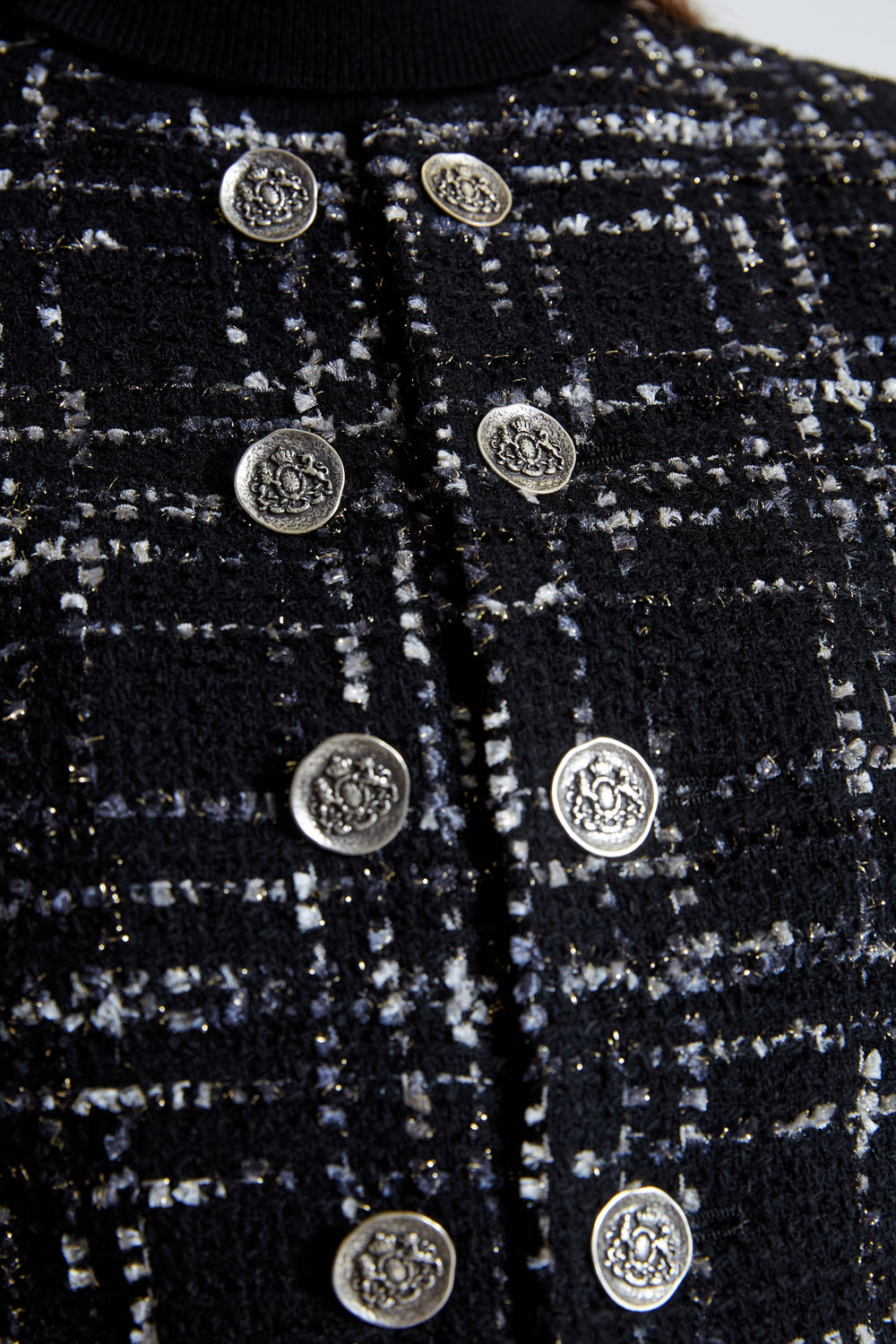Metallic Kissed Tweed Jacket | Elie Tahari BLACK MULTI