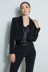 Cropped Tuxedo Jacket | Elie Tahari BLACK