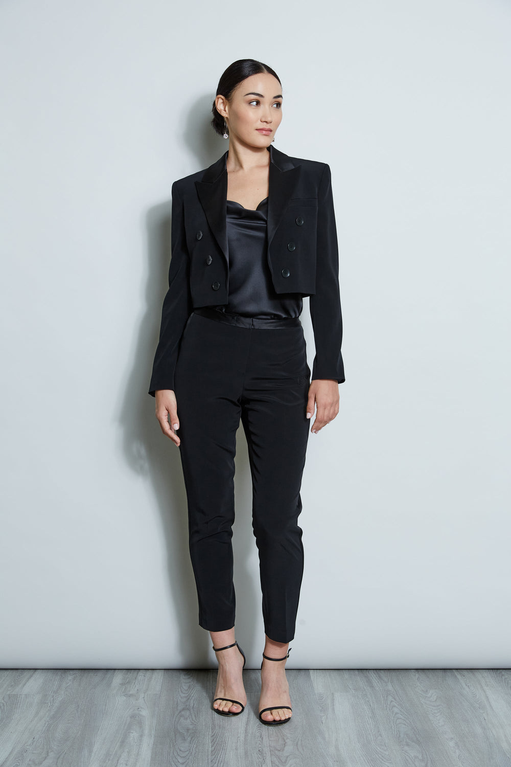 Cropped Tuxedo Jacket | Elie Tahari BLACK