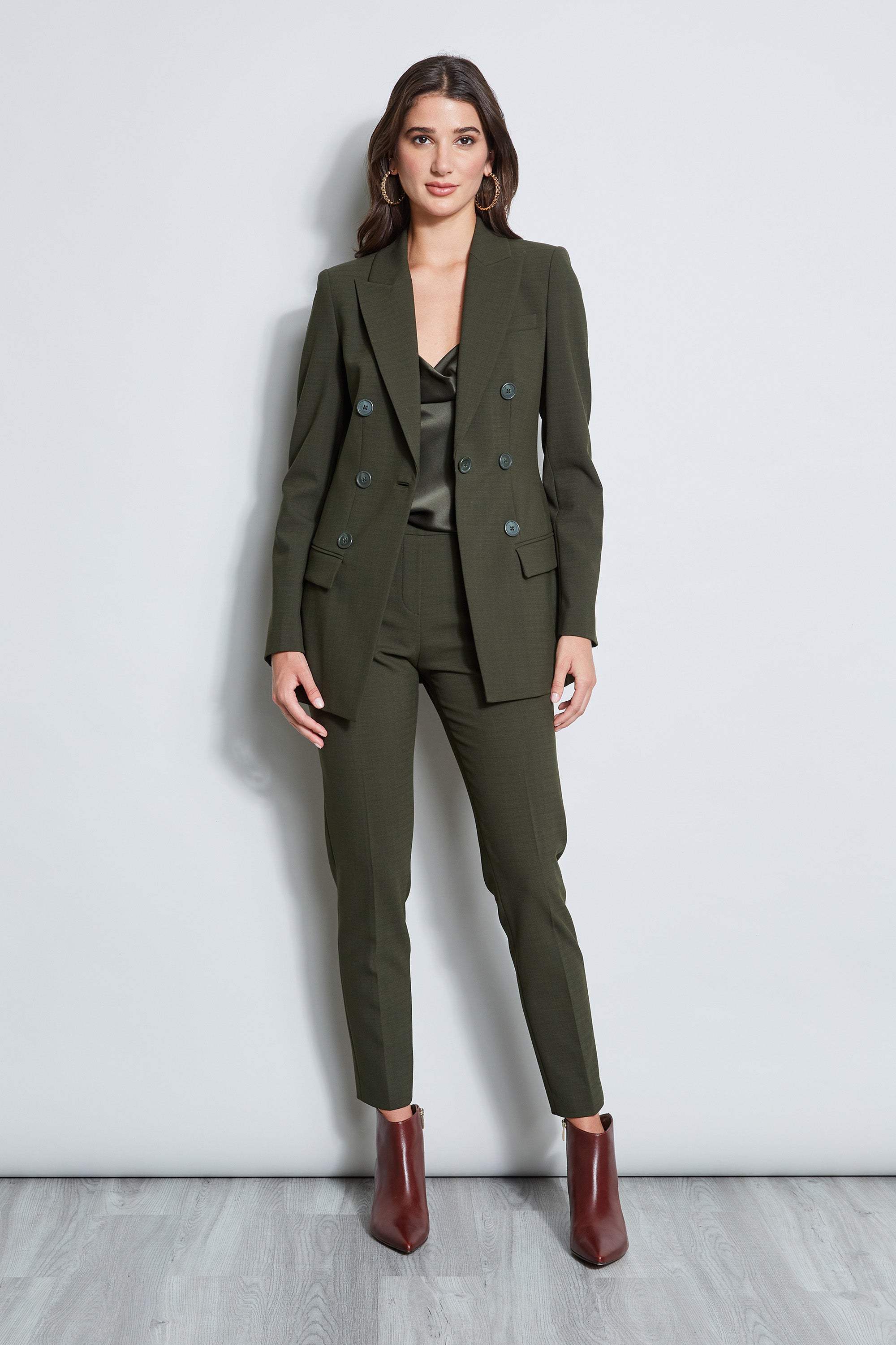 7 Button Blazer | Elie Tahari OLIVE