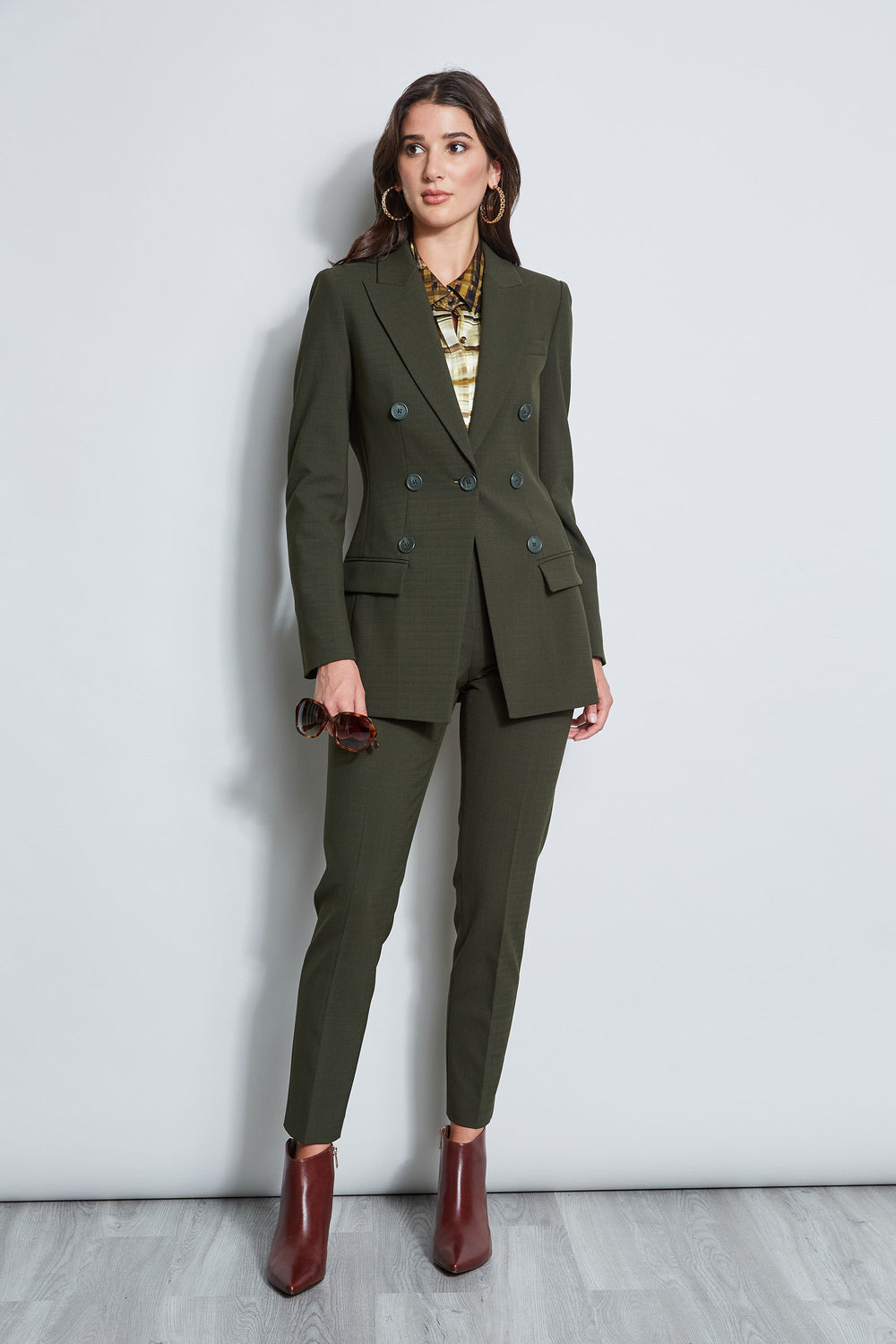 7 Button Blazer | Elie Tahari OLIVE