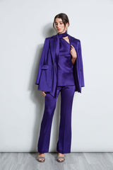 Satin Boyfriend Blazer | Elie Tahari WINTER PLUM
