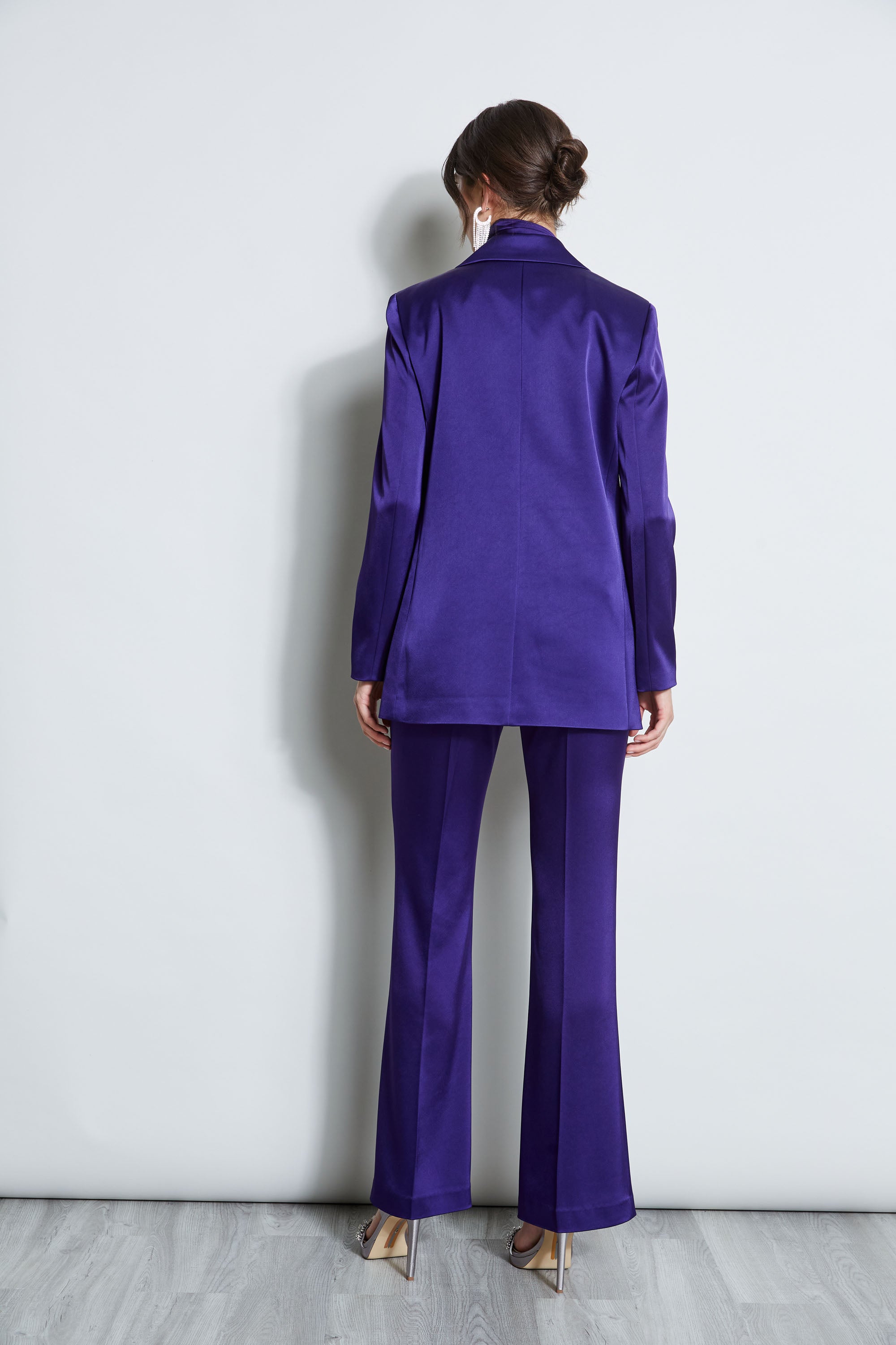 Satin Boyfriend Blazer | Elie Tahari WINTER PLUM