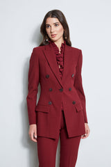 7 Button Blazer | Elie Tahari BORDEAUX