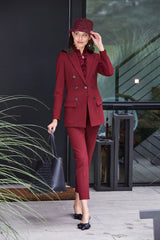 7 Button Blazer | Elie Tahari BORDEAUX