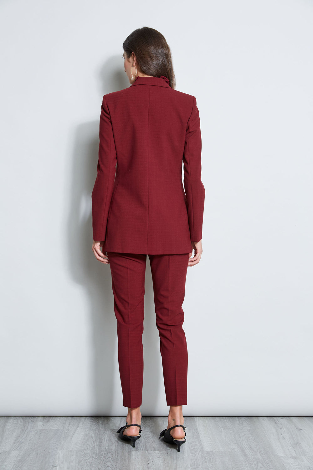 7 Button Blazer | Elie Tahari BORDEAUX
