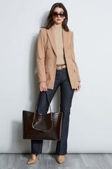 7 Button Blazer | Elie Tahari CAMEL
