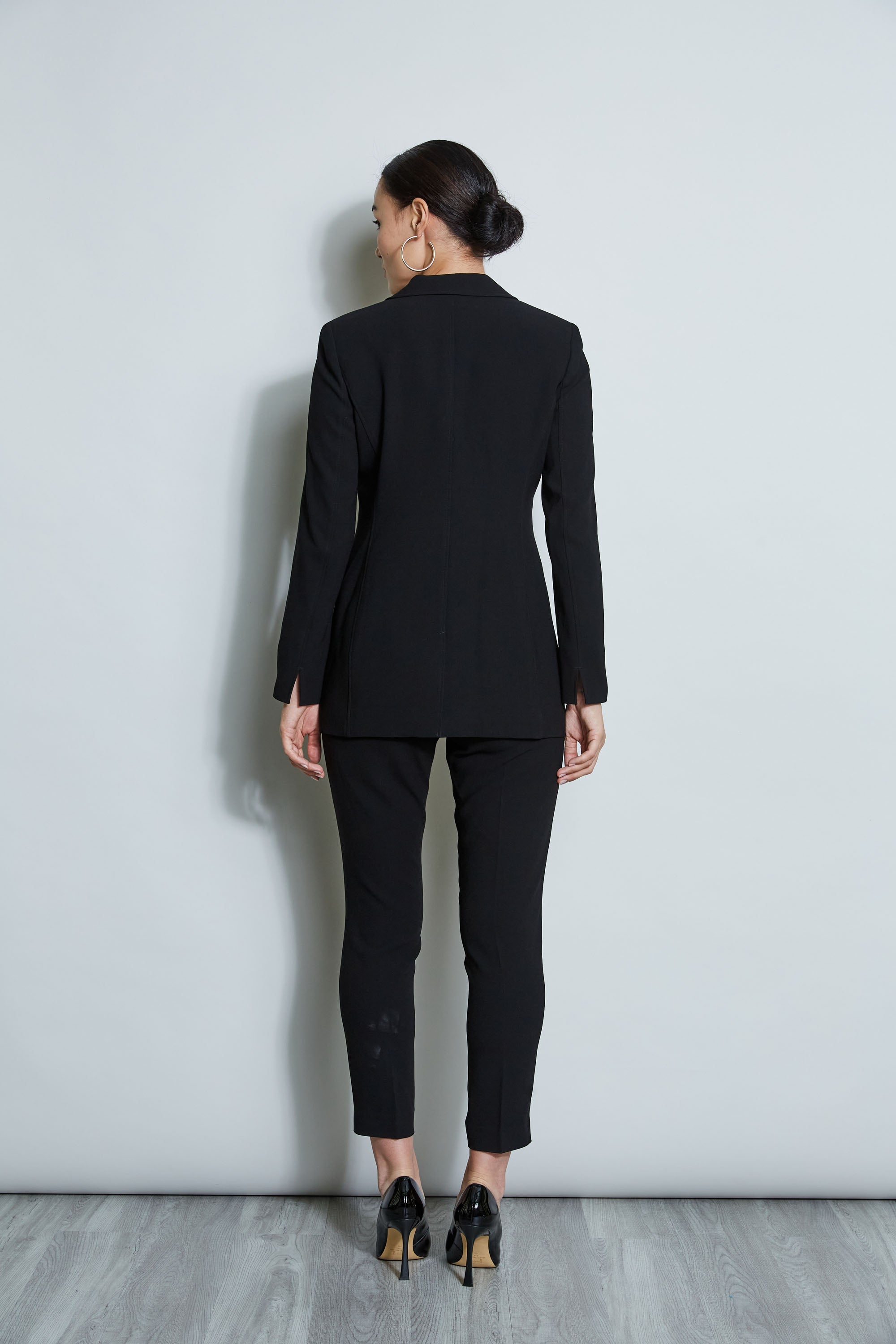 Asymmetric Single Button Blazer | Elie Tahari BLACK
