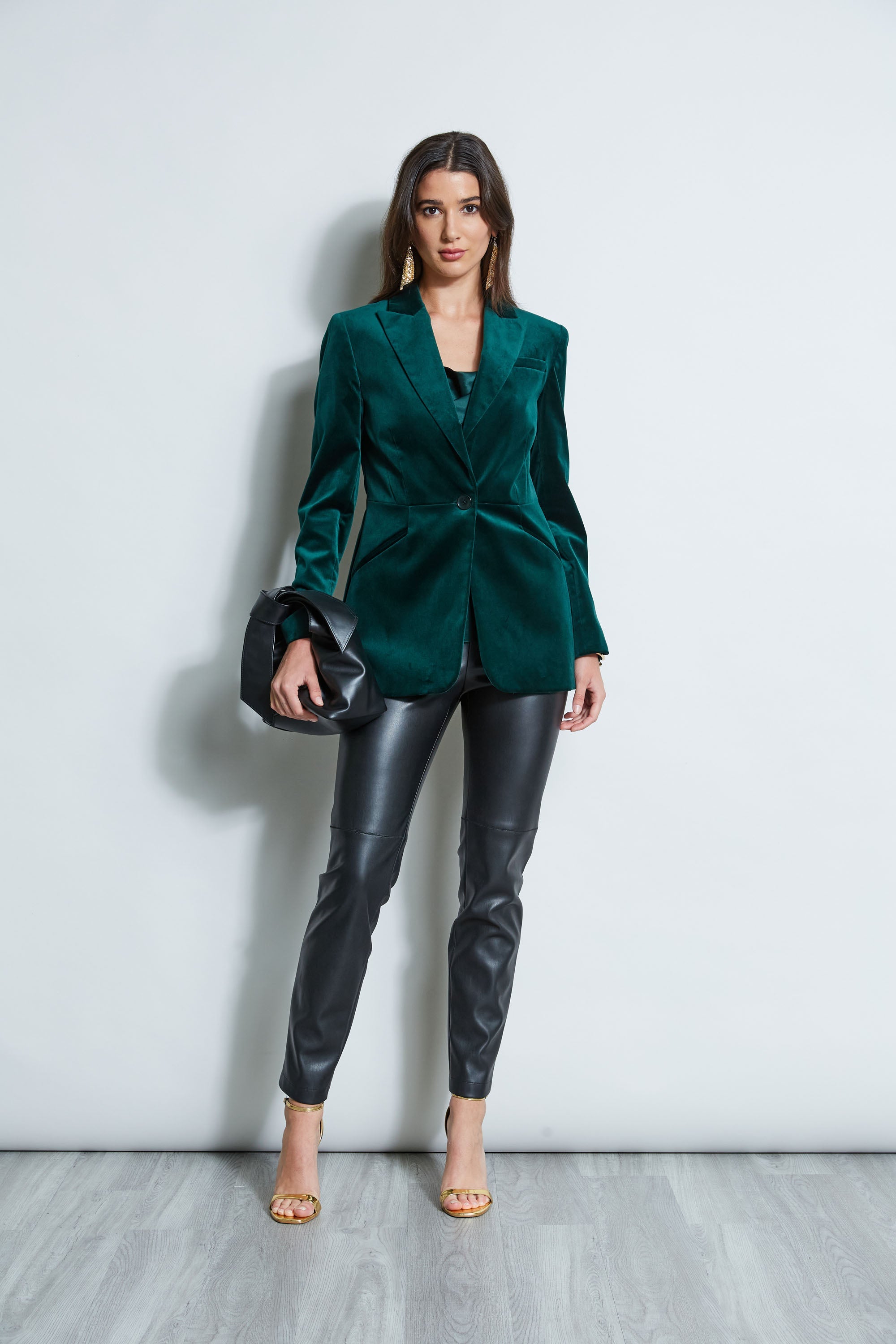 Velvet Blazer | Elie Tahari BOTTLE GREEN