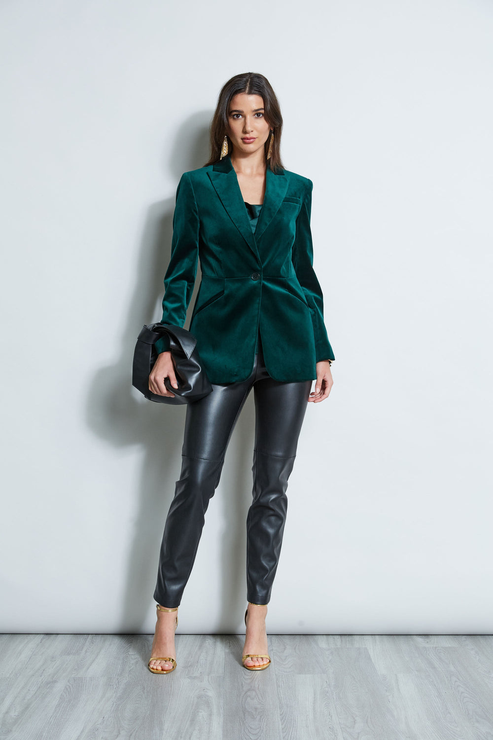 Velvet Blazer | Elie Tahari BOTTLE GREEN