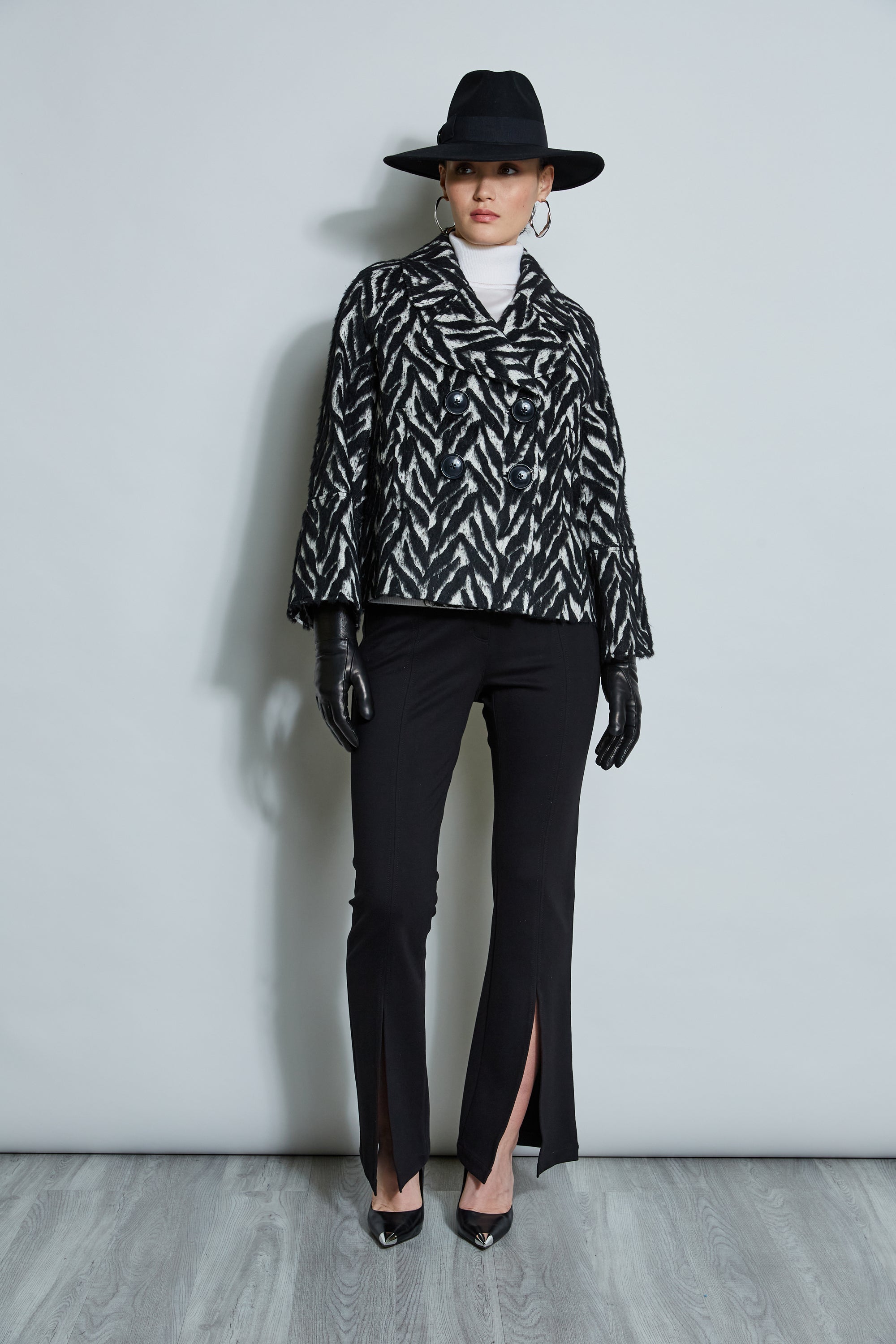 Wool Jacquard Jacket | Elie Tahari BLACK MULTI