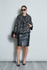 Wool Jacquard Jacket | Elie Tahari BLACK MULTI
