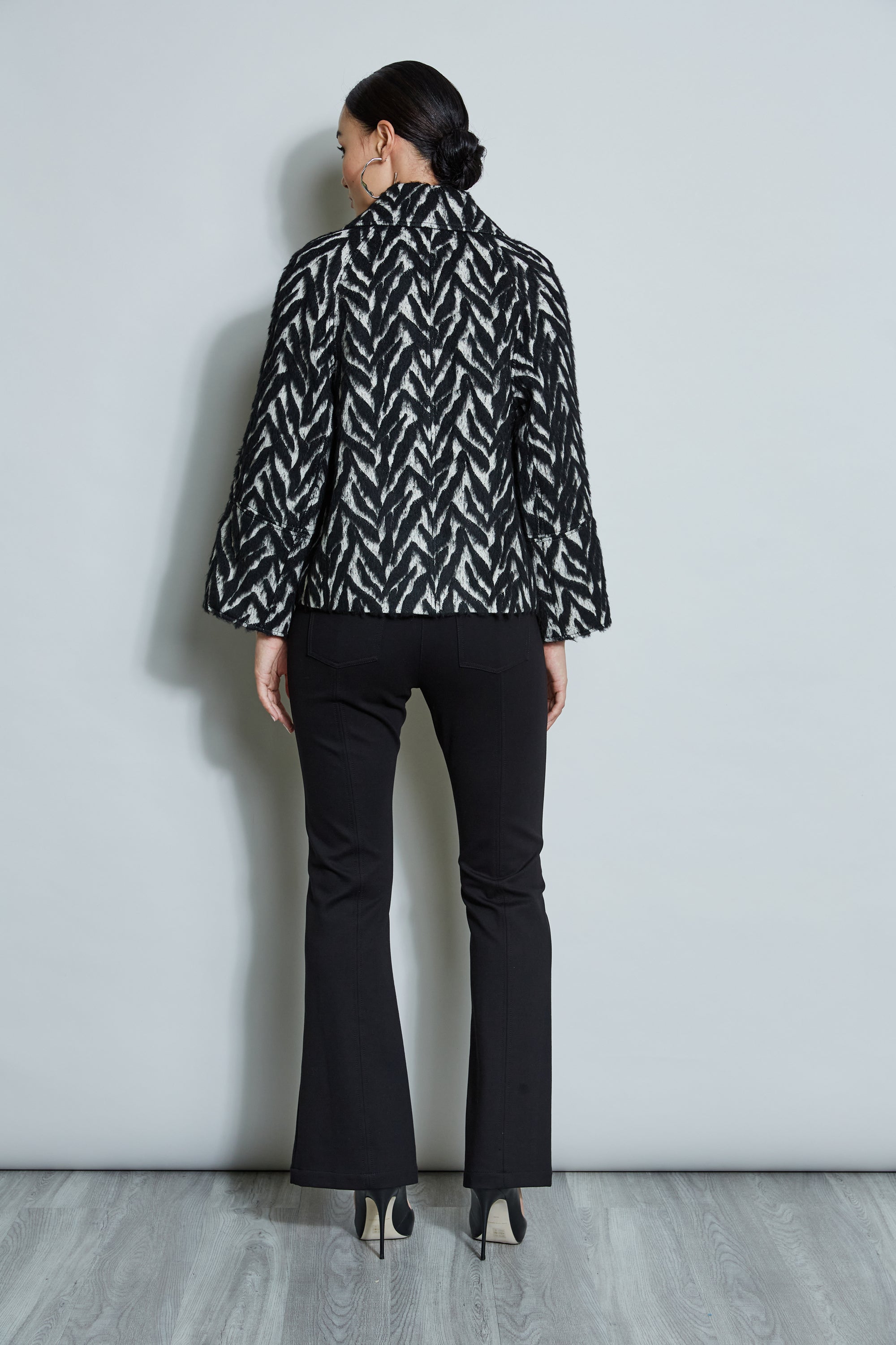 Wool Jacquard Jacket | Elie Tahari BLACK MULTI