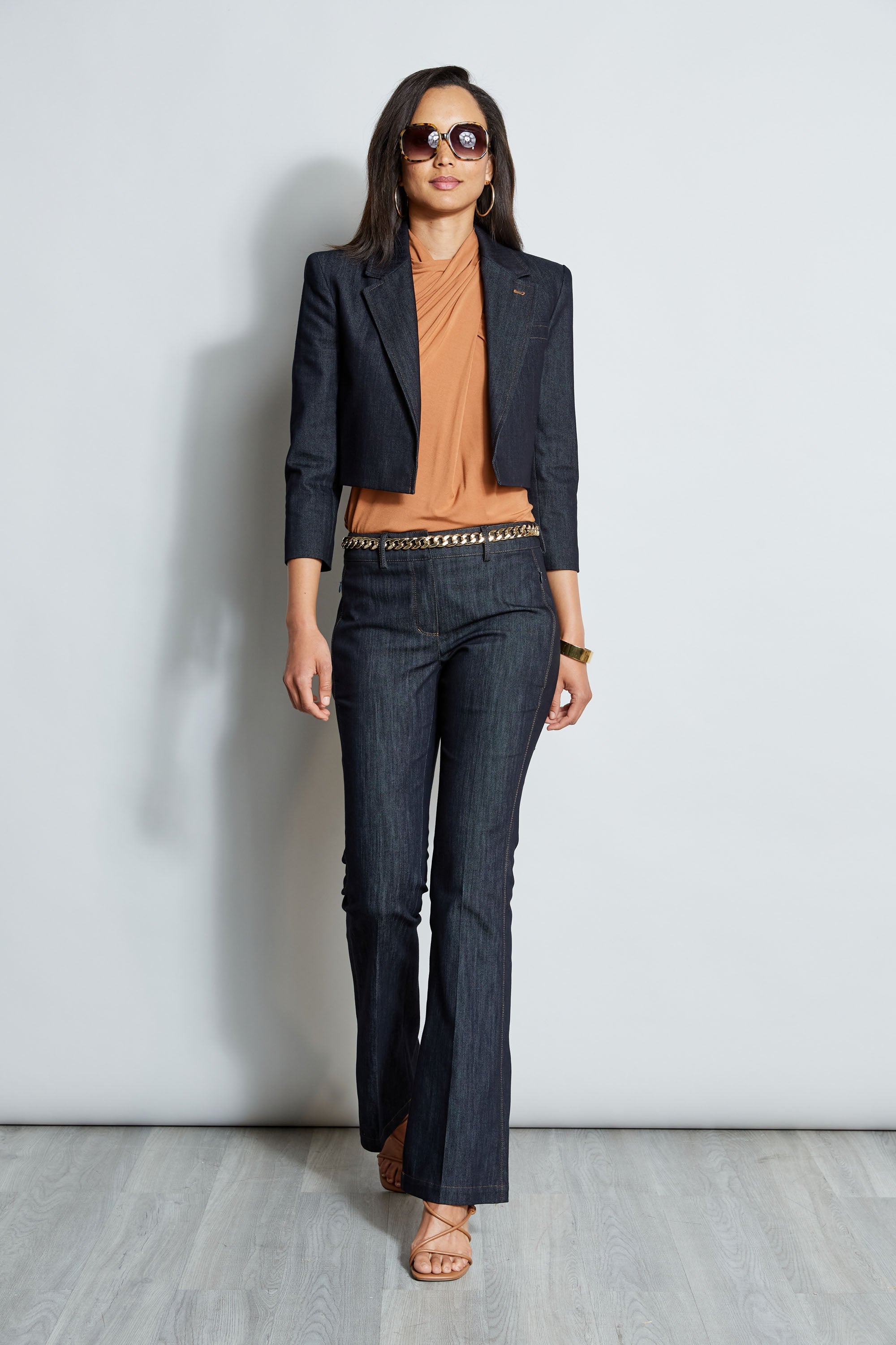 Cropped Denim Jacket | Elie Tahari INDIGO