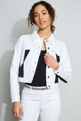 Mesh Denim Jacket | Elie Tahari WHITE