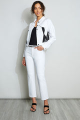 Mesh Denim Jacket | Elie Tahari WHITE