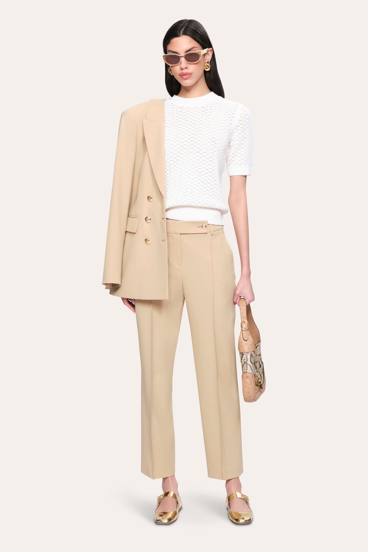 Jasmine Cigarette Pant | Elie Tahari TOFFEE