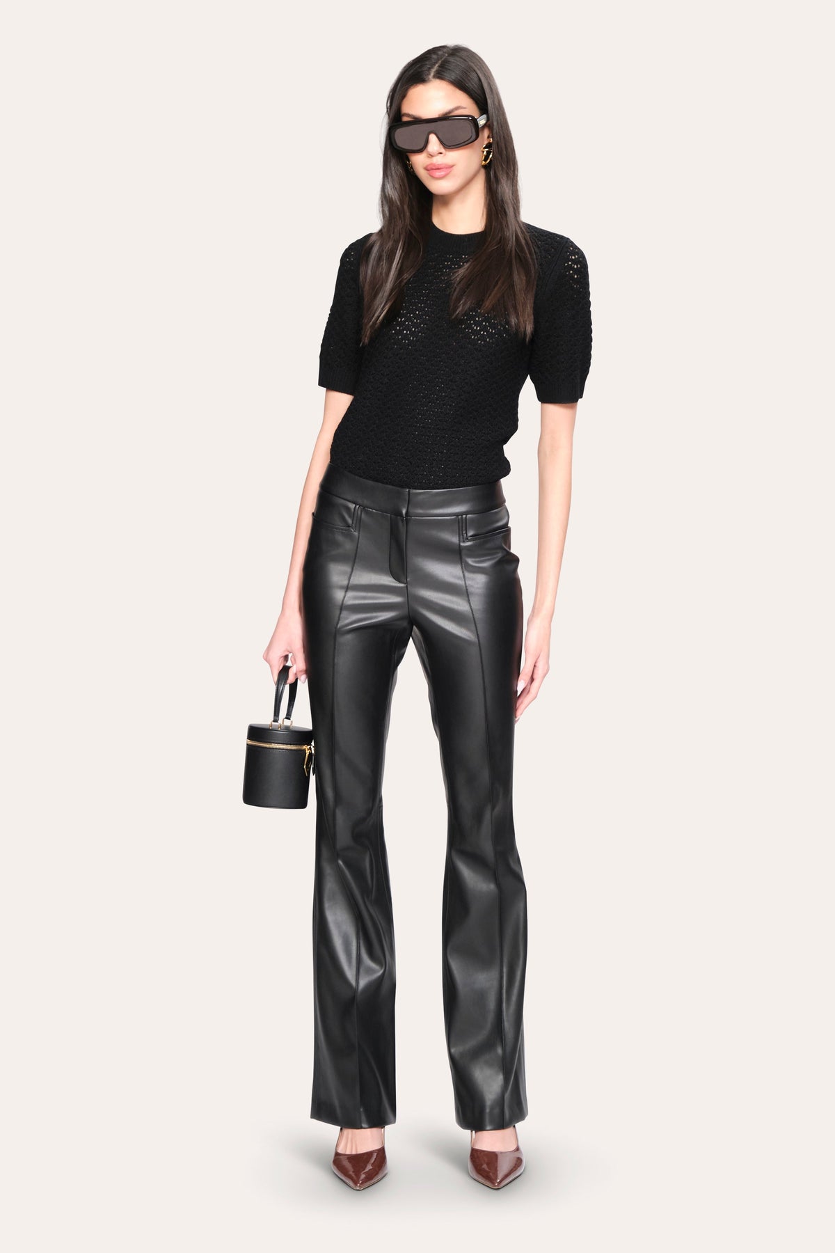 Caro Vegan Leather Pant | Elie Tahari BLACK