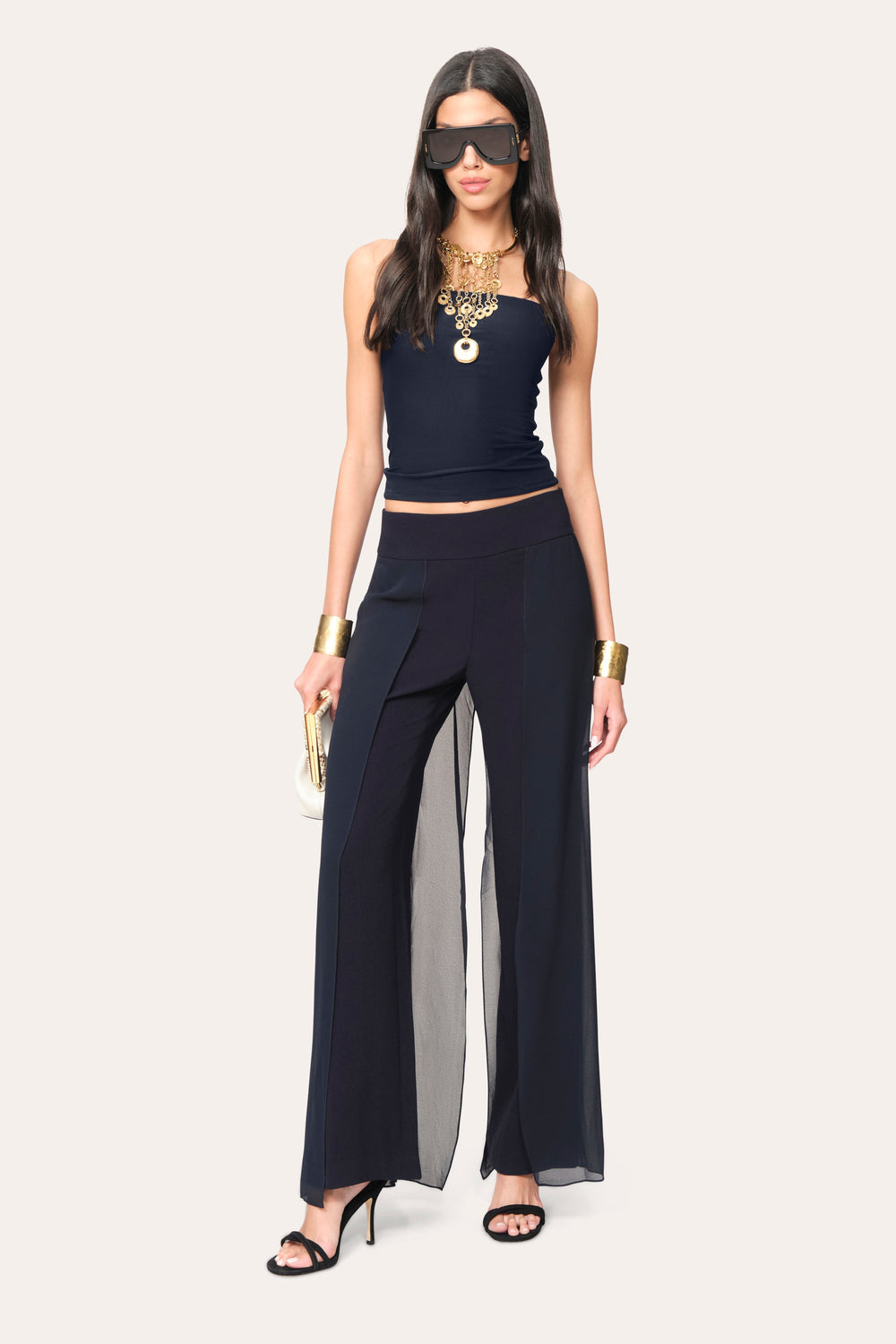 Chiffon Panel Pant | Elie Tahari STARGAZER