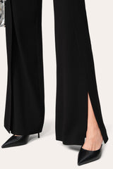 Crepe Overlay Slit Pant | Elie Tahari BLACK
