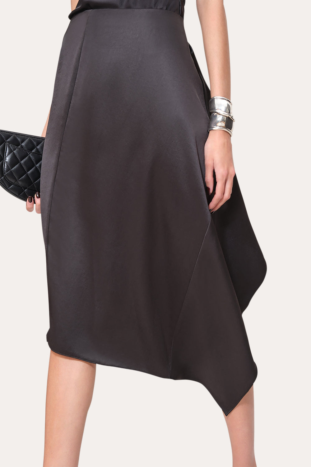 Asymmetric Hem Skirt | Elie Tahari BLACK