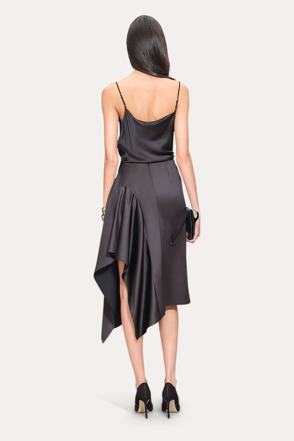 Asymmetric Hem Skirt | Elie Tahari BLACK