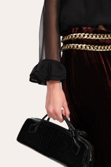 Velvet Fluid Pant | Elie Tahari BURGUNDY