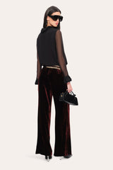 Velvet Fluid Pant | Elie Tahari BURGUNDY
