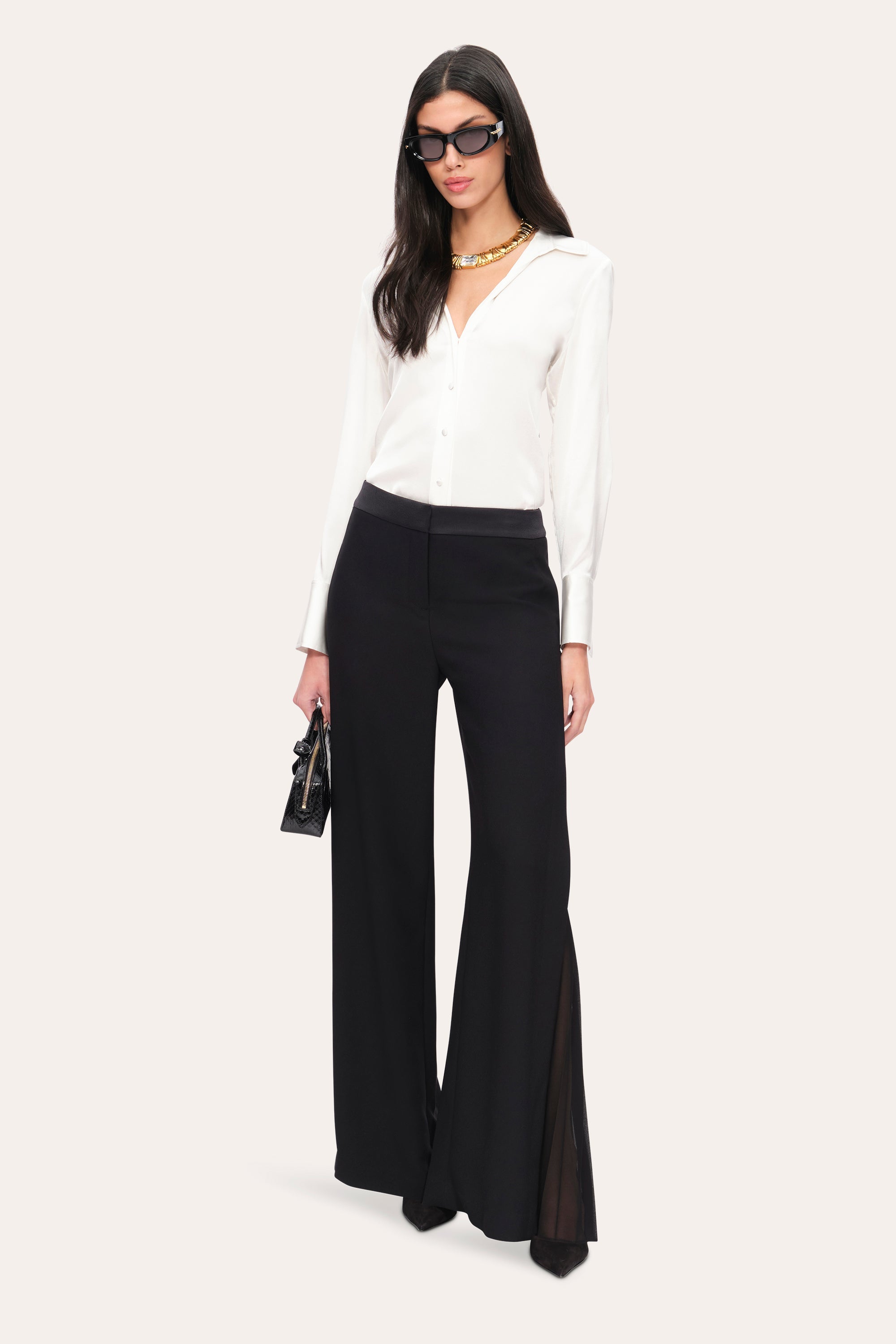 Fluid Pleated Pant | Elie Tahari BLACK
