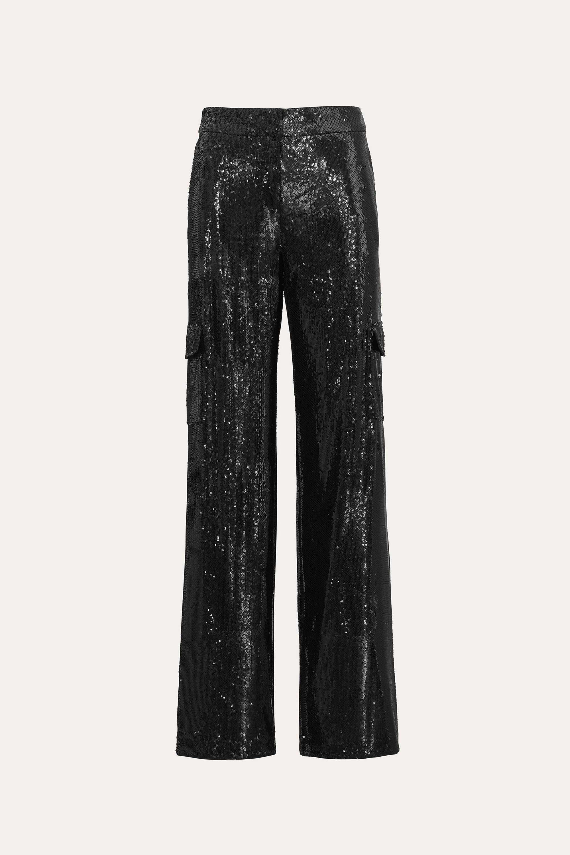Sequin Pocket Pant | Elie Tahari BLACK