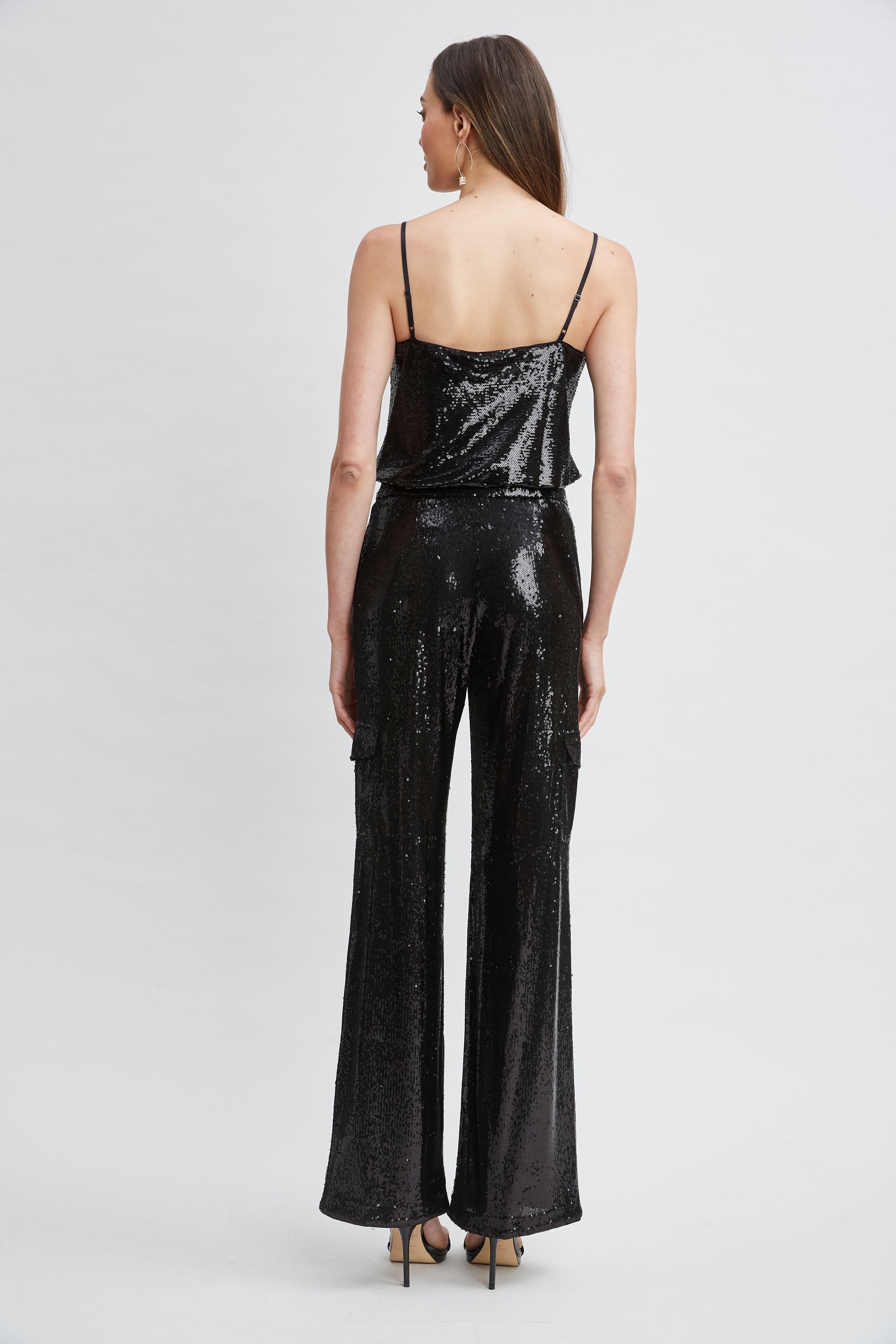 Sequin Pocket Pant | Elie Tahari BLACK
