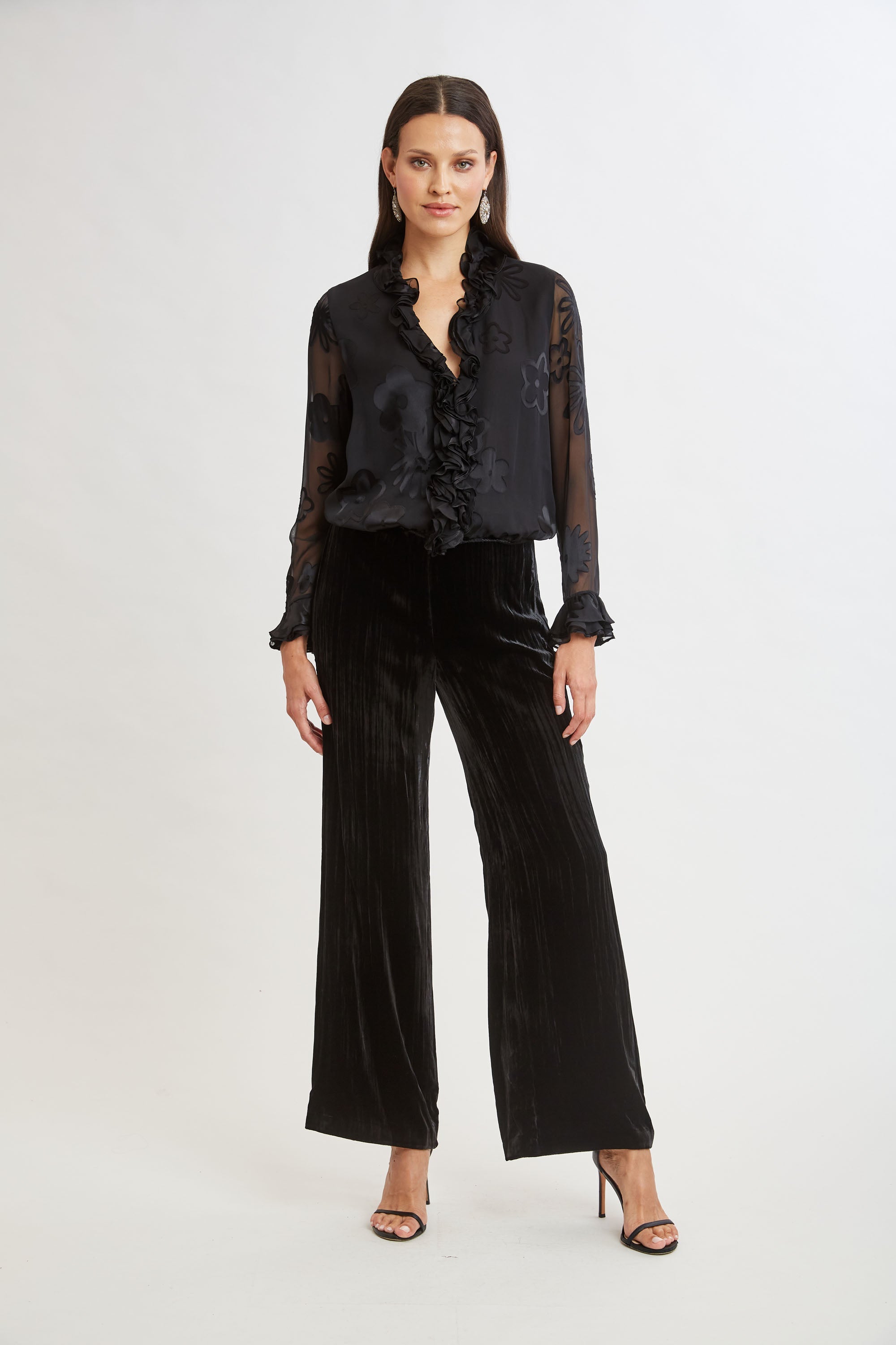 Velvet Fluid Pant | Elie Tahari BLACK