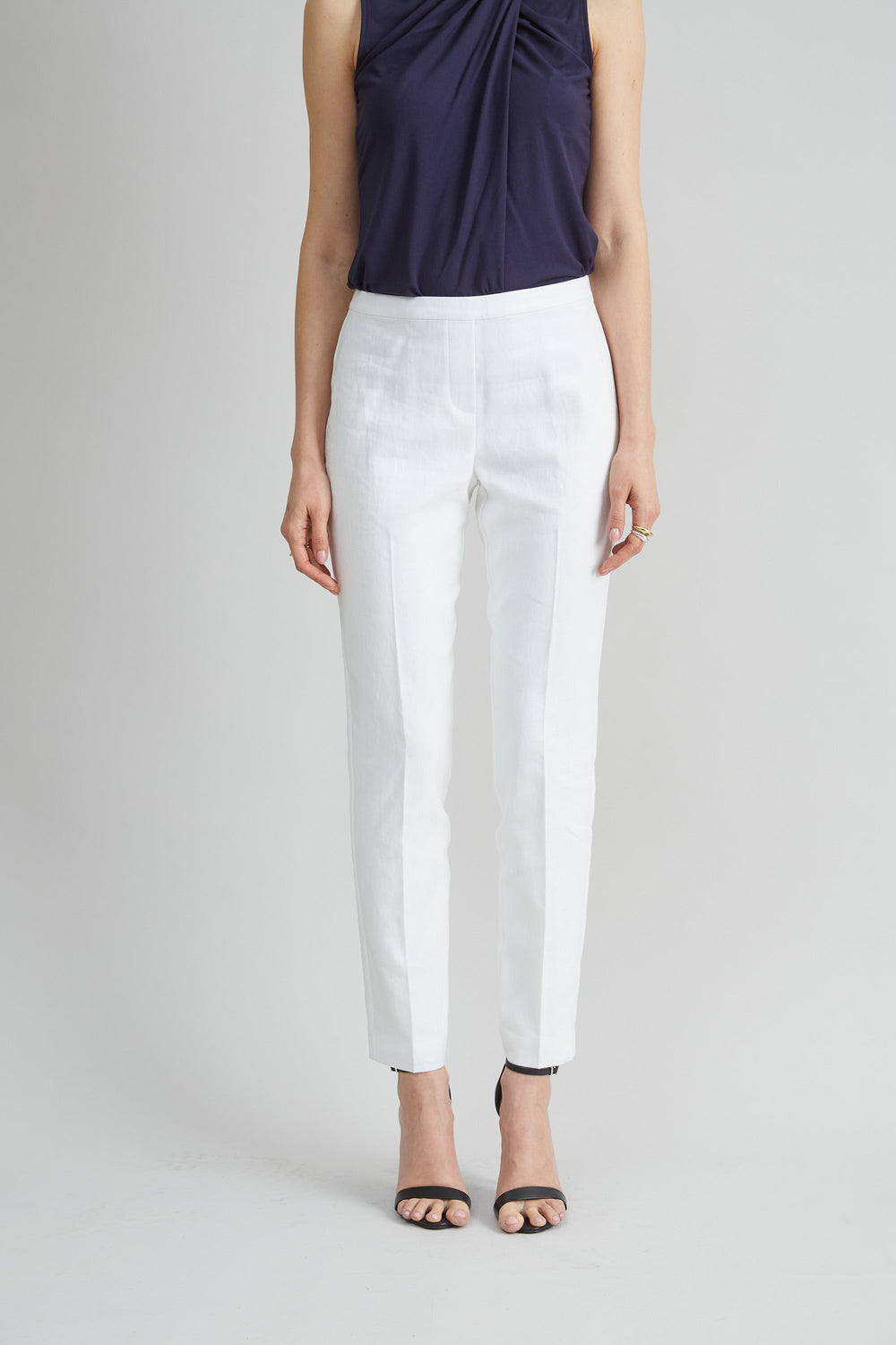 Slim Linen Pant | Elie Tahari WHITE