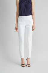 Slim Linen Pant | Elie Tahari WHITE