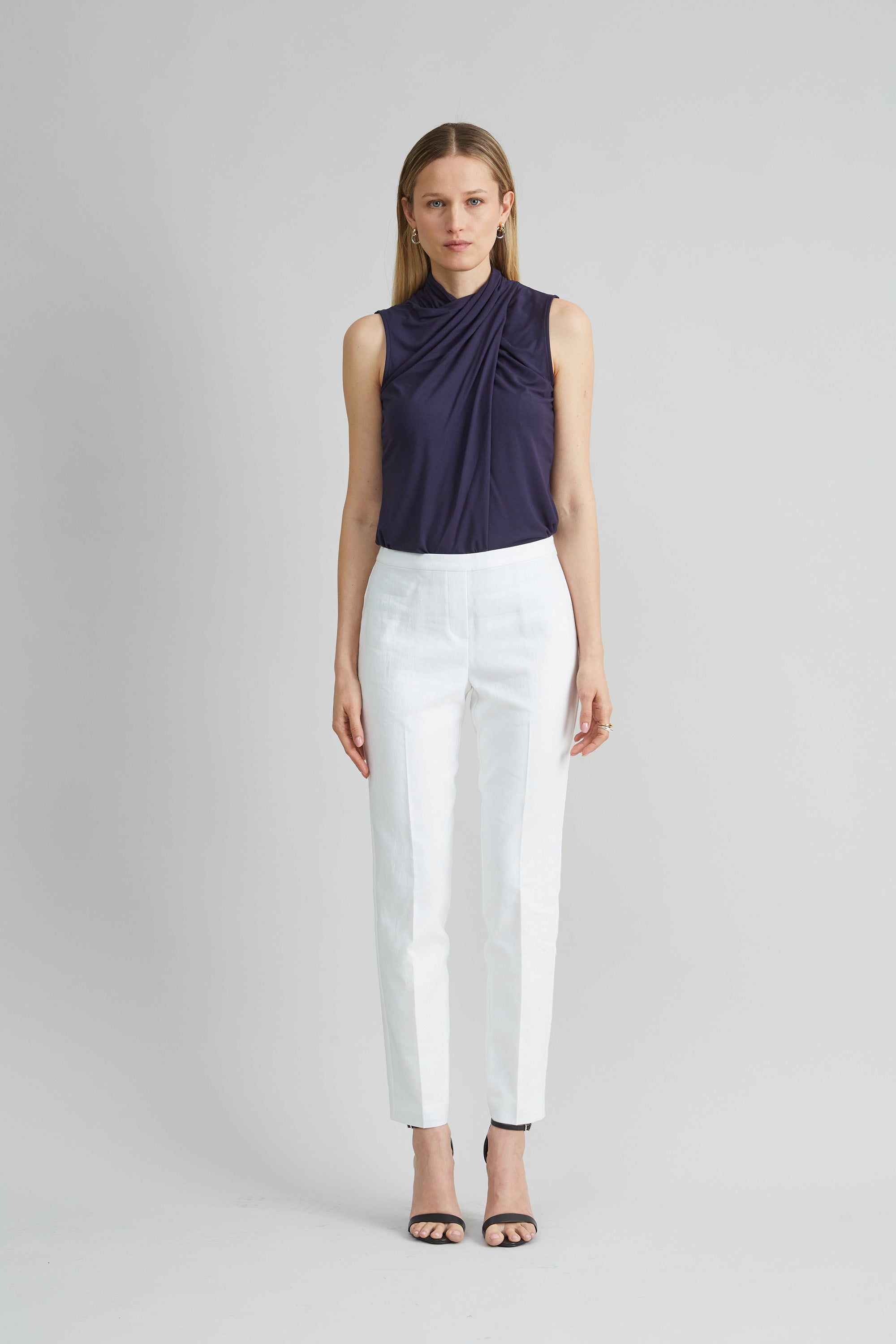 Slim Linen Pant | Elie Tahari WHITE