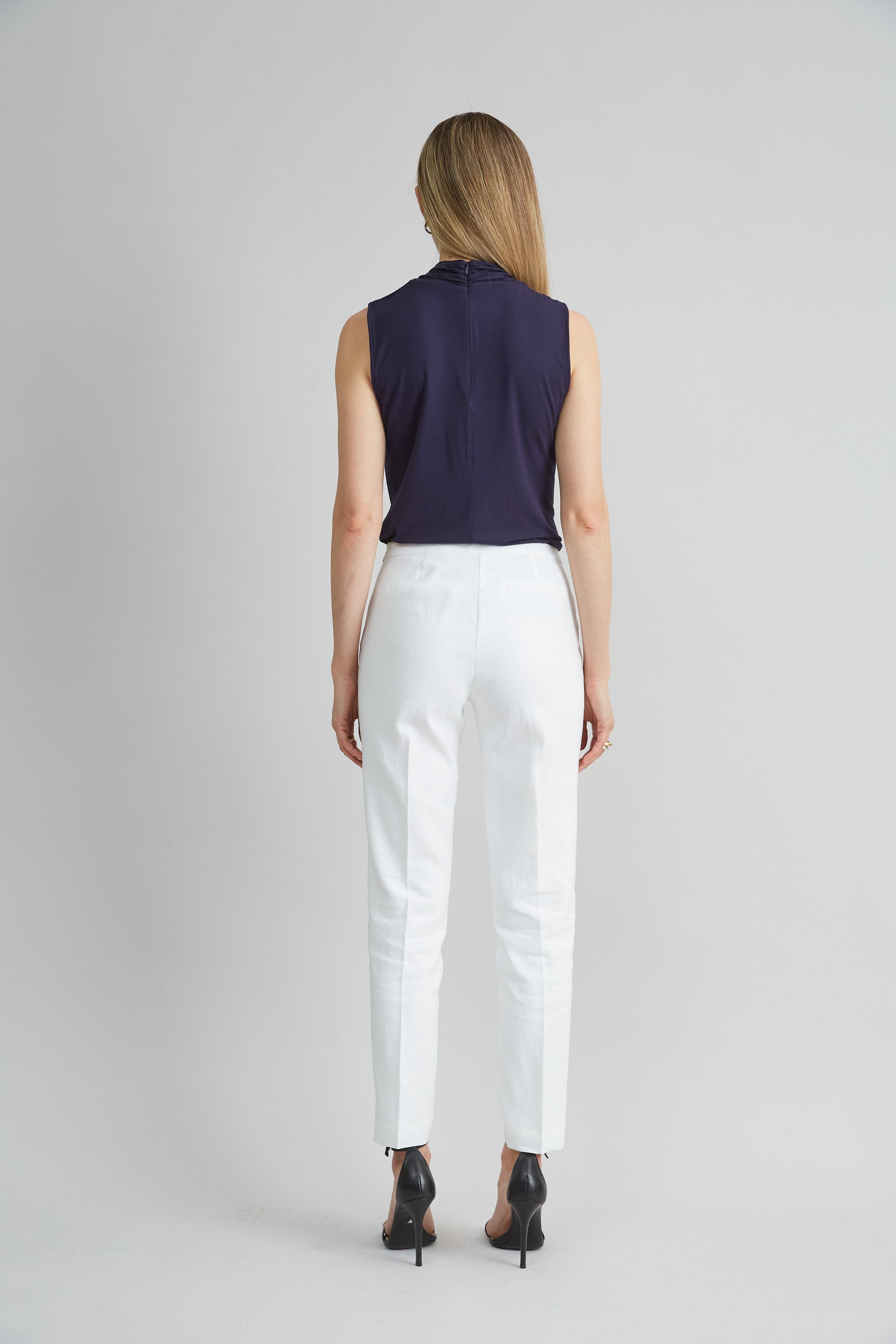 Slim Linen Pant | Elie Tahari WHITE